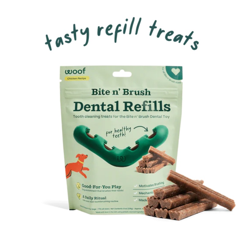 Woof Bite n’ Brush Dental Chew Toy Refills