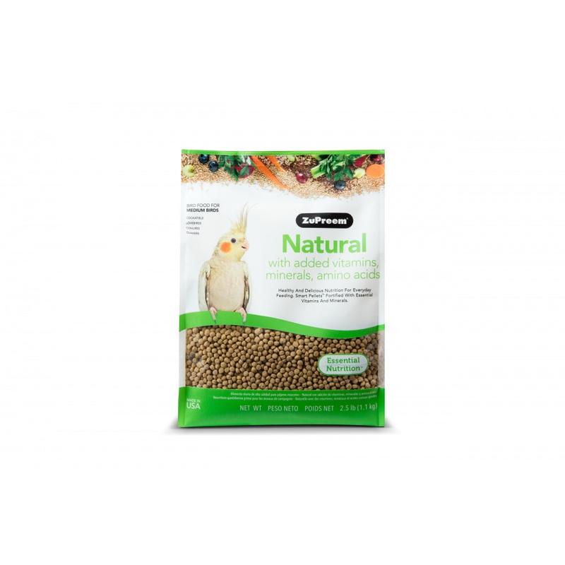 Zupreem Natural Food with Added Vitamins, Minerals, And Amino Acids Medium Bird Food
