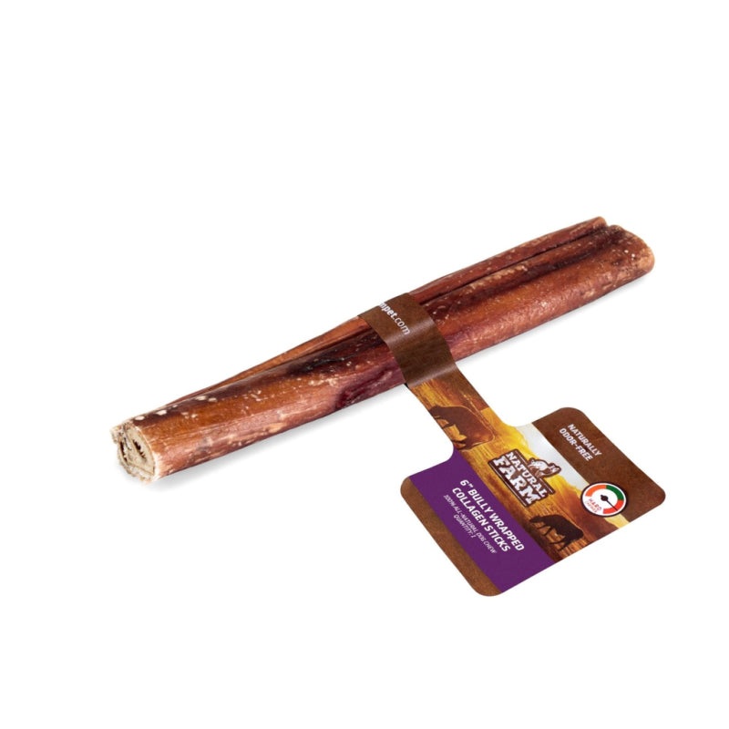 Natural Farm Collagen Stick Bully Wrapped Dog Chew