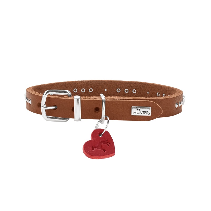 AALBORG Hearts Collar|black|cognac|red|XXS-XS|XS|XS-S