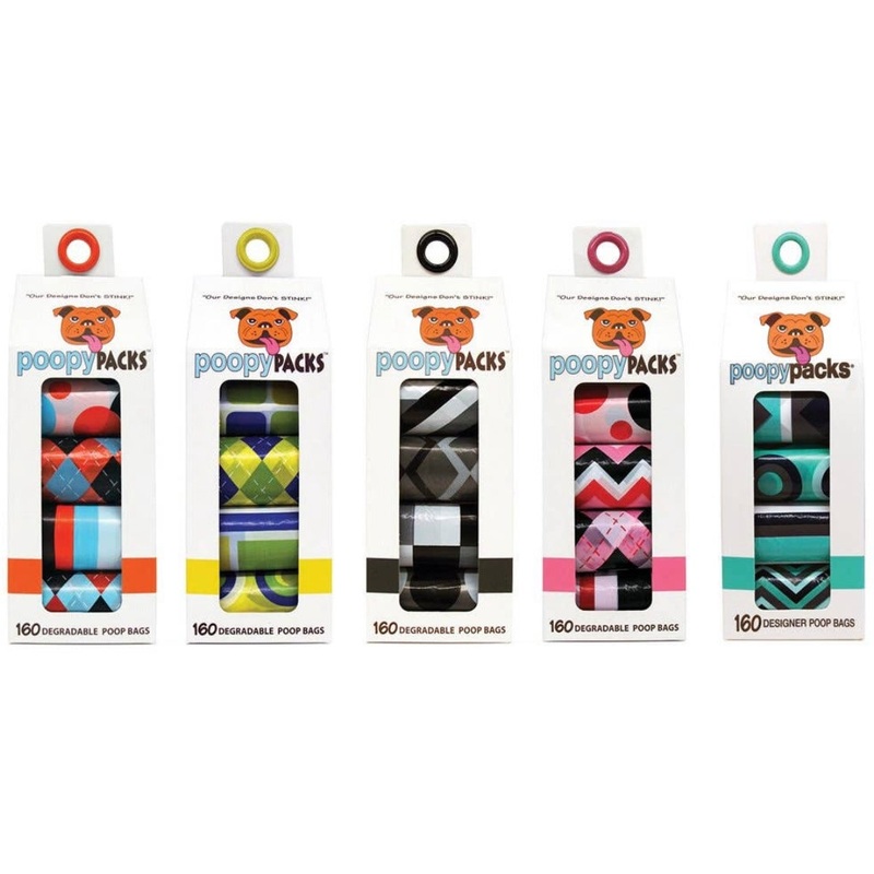 Metro Paws 8-Roll Poopy Pack|Orange|Yellow|Pink|Seafoam|Black