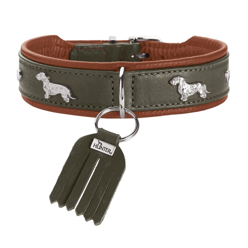 MNCHEN Dachshund Collar|cognac|olive|XS|XS-S|S