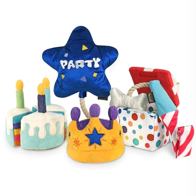 PLAY Party Toys|Balloon|Bone-Appetite Cake|Canine Crown|Party Horn|Pawfect Present