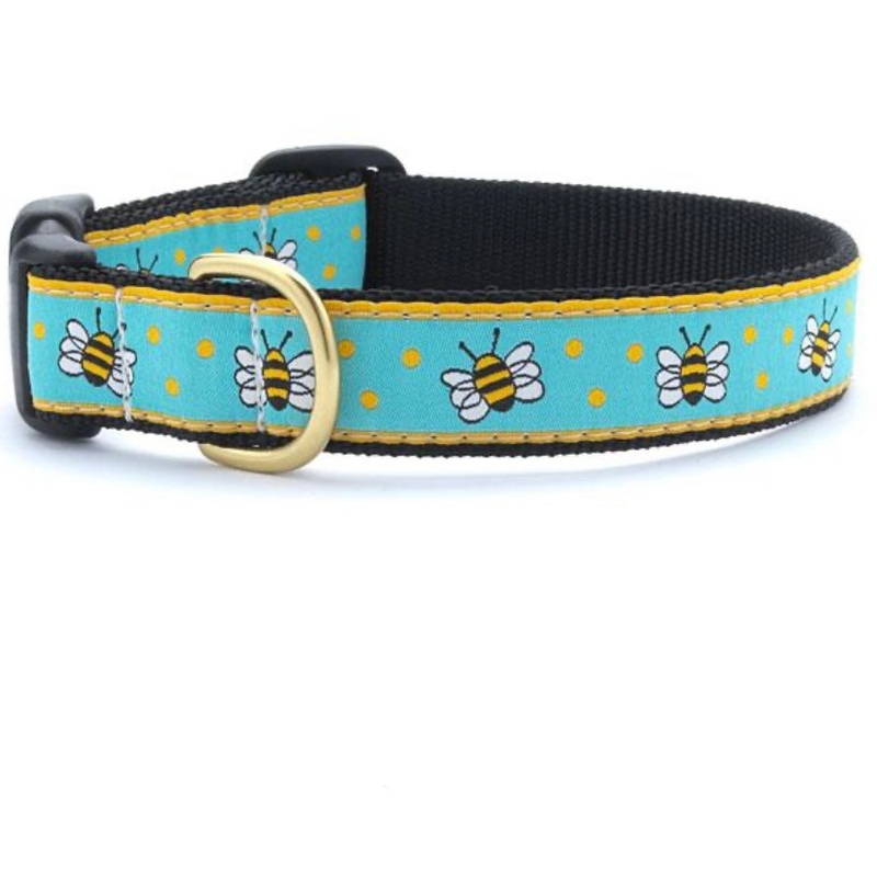 Up Country Bees Dog Collar|XS|S – Narrow|S- Wide|M – Narrow|M – Wide|L|XL