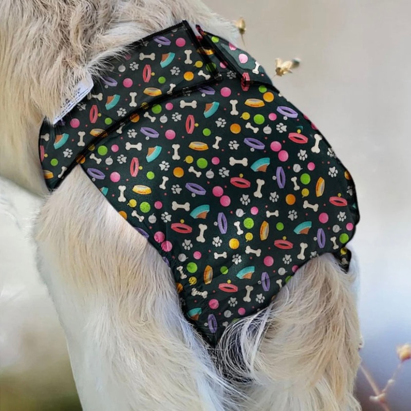 Jack & Jill Dog Diaper|2XS|XS|S|M|L|XL|Playful Dog Print|Purple Tie Dye
