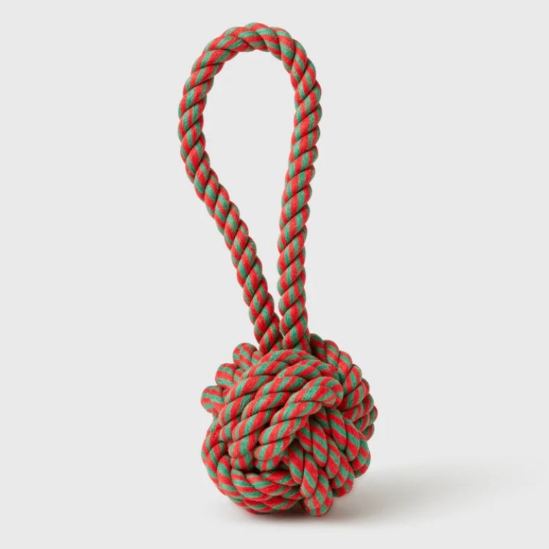 Jax & Bones Holiday Rope Toy|5″ Celtic Knot|11″ Holiday Bone