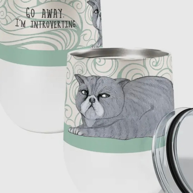 Pithitude Wine Tumbler|Pirate Dog|Pirate Cat|Calico Smack Cat|Introverting Cat|Unsupervised Greyhound|Doing It Wrong|Sassy Cat