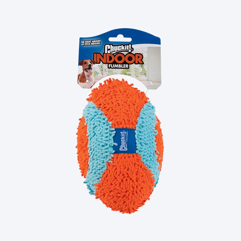 Chuckit Indoor Fumbler Dog Toy – Orange & Blue