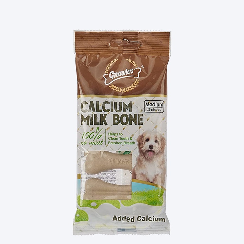 Gnawlers Calcium Milk Bone Dog Treats – Medium