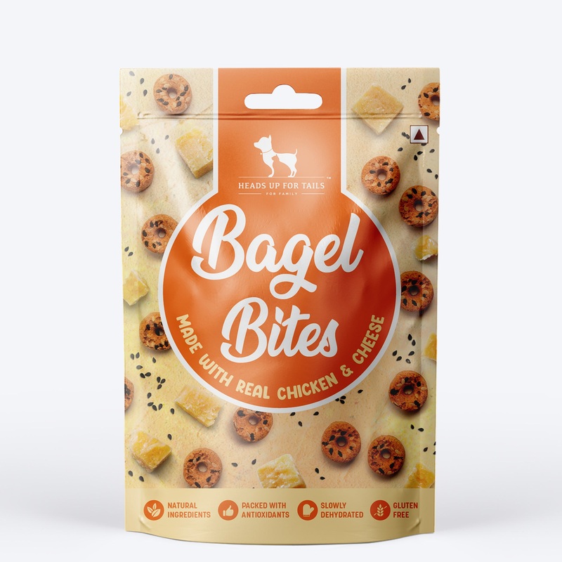 HUFT Bagel Bites Made With Real Chicken & Cheese Treat For Dog – 140 gm