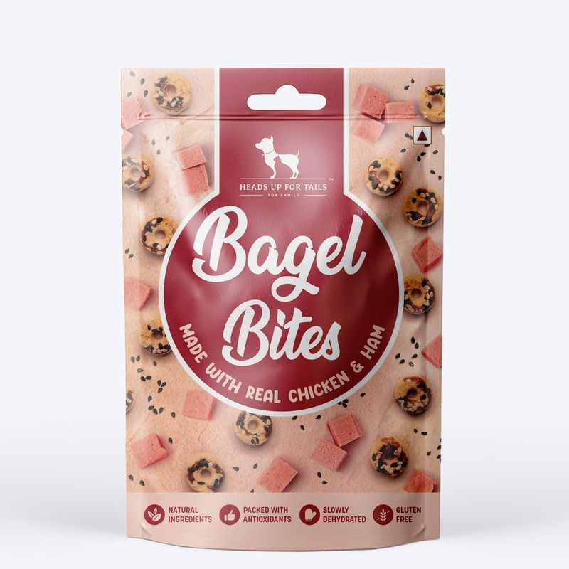HUFT Bagel Bites Made With Real Chicken & Ham Treat For Dog – 140 gm