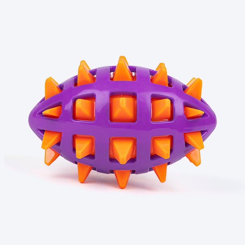 HUFT Basics Rugby Roll Squeaky Toy For Dog