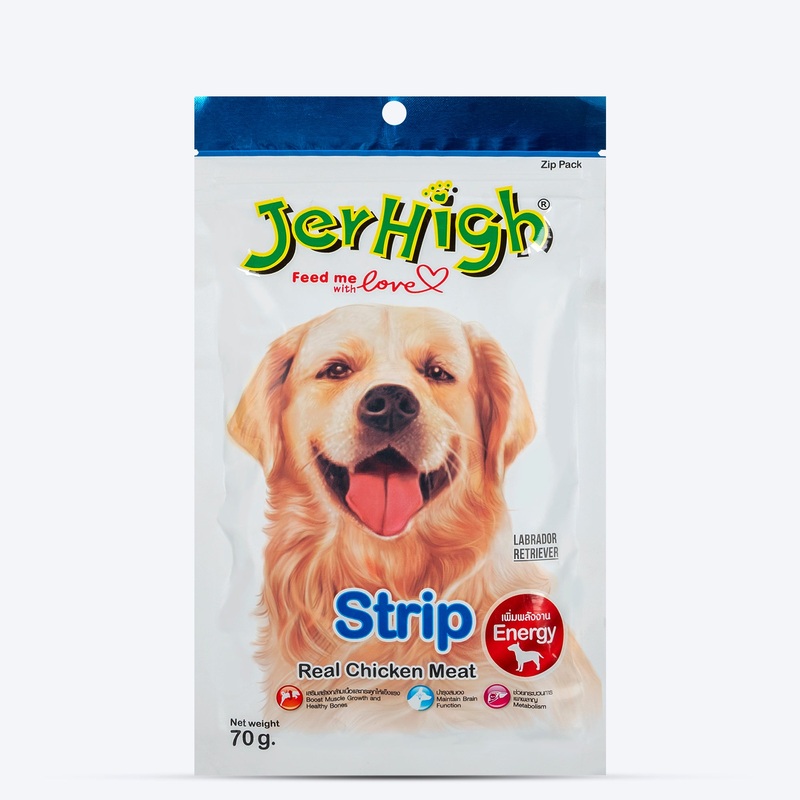 JerHigh Strip Dog Treats with Real Chicken Meat – 70 g