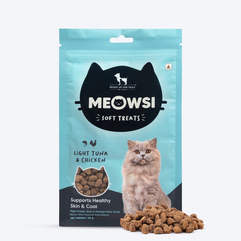 Meowsi by HUFT Light Tuna & Chicken Soft Cat Treats – 50 gm