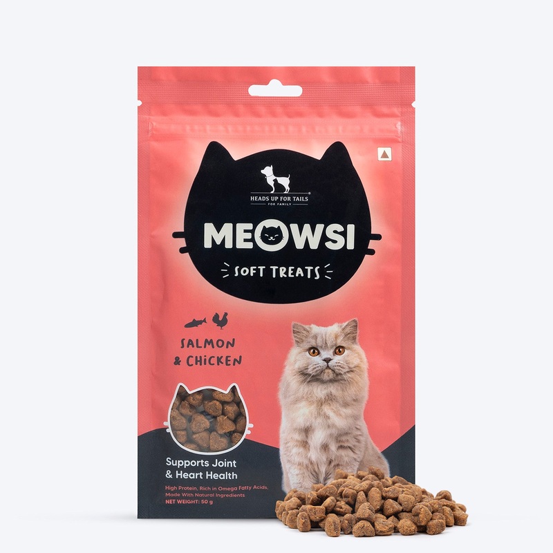 Meowsi by HUFT Salmon & Chicken Soft Cat Treats – 50 gm