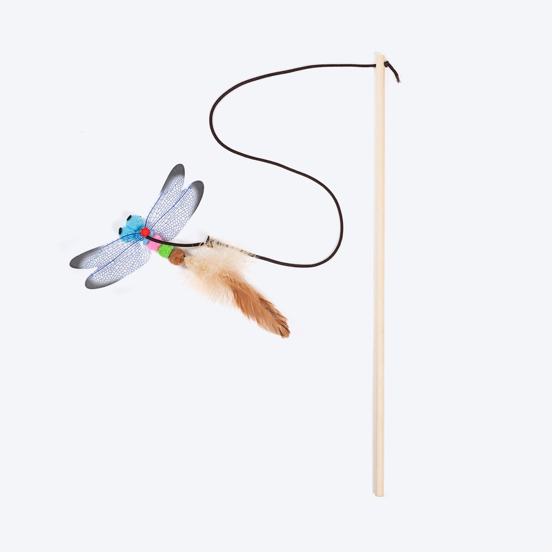 TLC Dragonfly Wand Toy For Cat – Beige