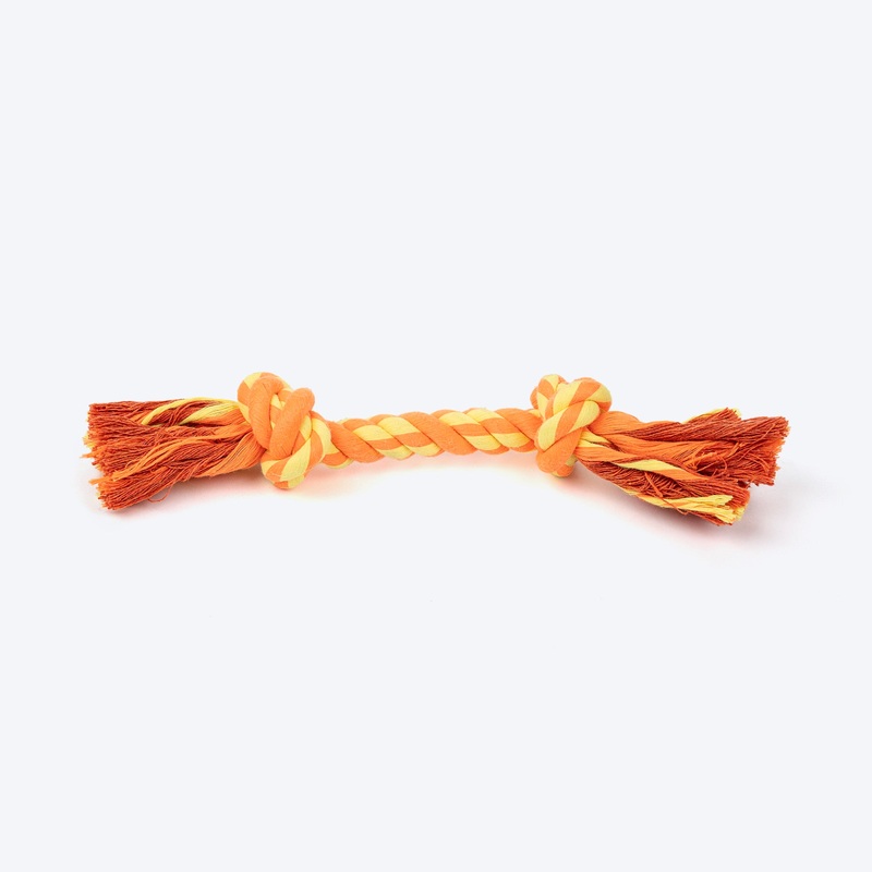 TLC Mighty Tug Rope Toy For Dog – Orange & Yellow