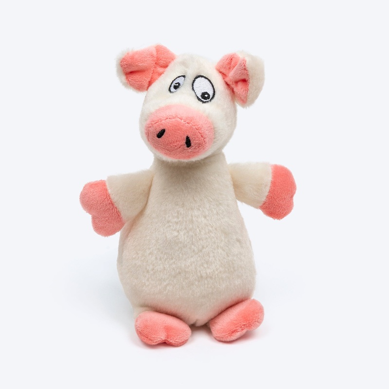 TLC Peppa Boo Squeaky Plush Toy For Dog – White