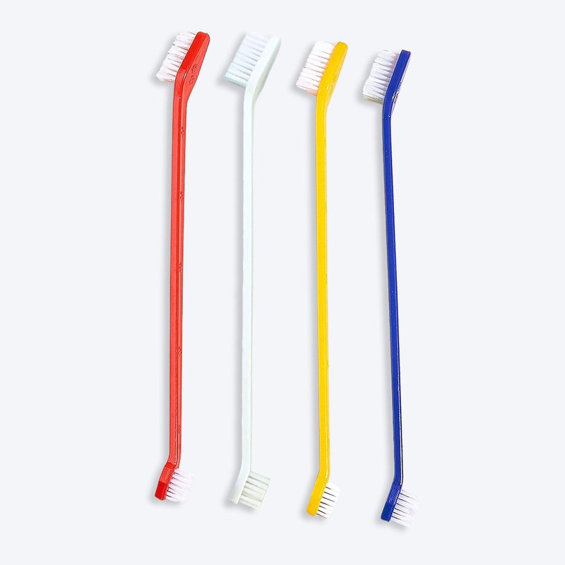 Trixie Double Sided Toothbrush Set for Dogs and Cats – Set of 4