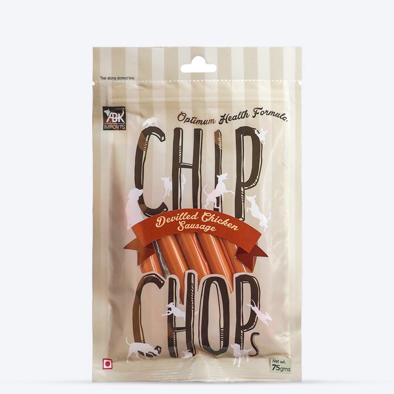 Chip Chops Dog Treats – Devilled Chicken Sausage – 70 g