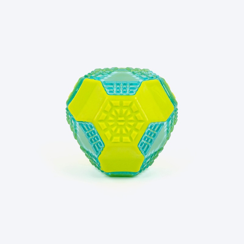 Dash Dog Grip & Go Squeaky Ball For Dog – Neon Green & Blue