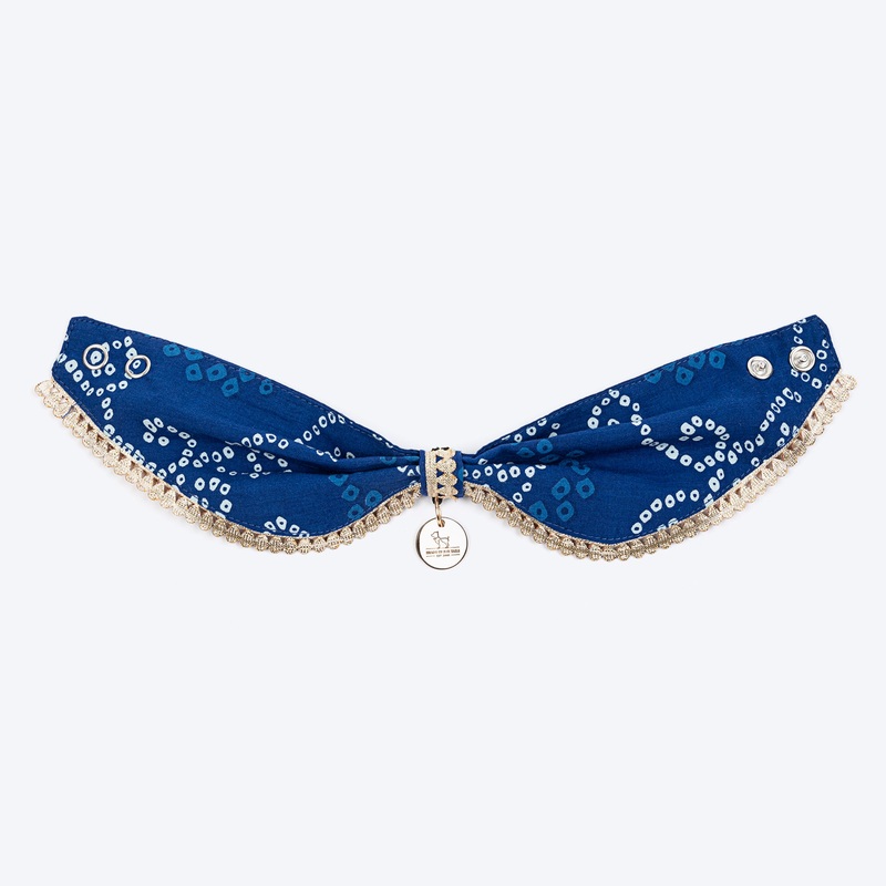 HUFT Bandhani Breeze Scarf For Dog & Cat – Blue