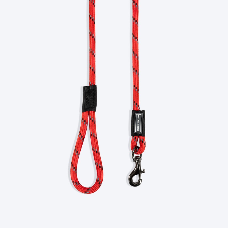 HUFT Basic Rope Leash For Dog – Red – 4 ft