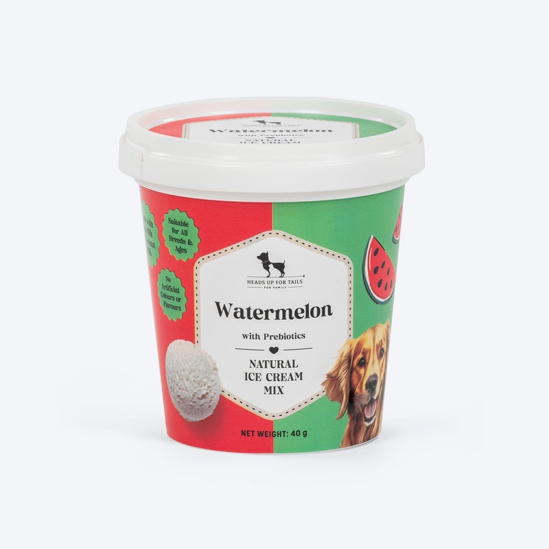 HUFT Ice Cream Watermelon With Prebiotics Mix Treat For Dog – 40 gm