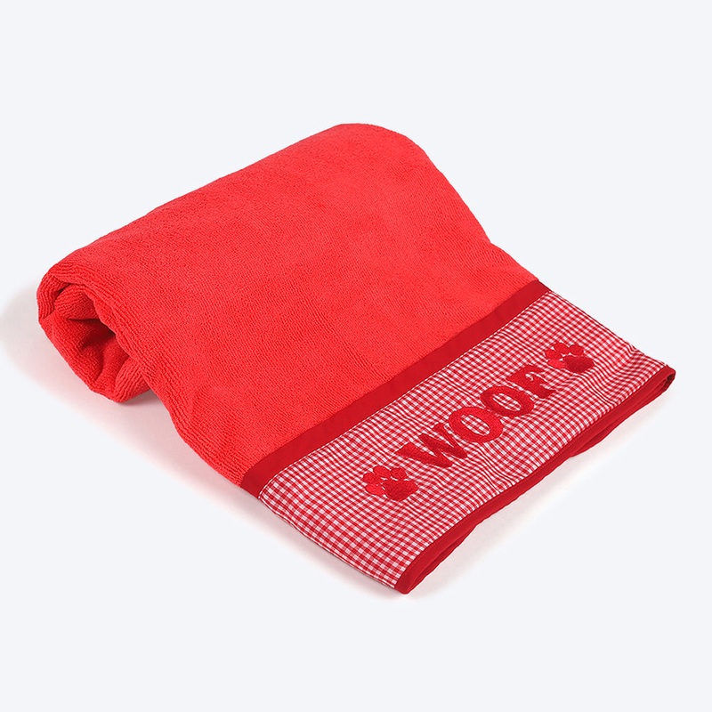 HUFT Microfibre Towel For Dogs & Cats – Red