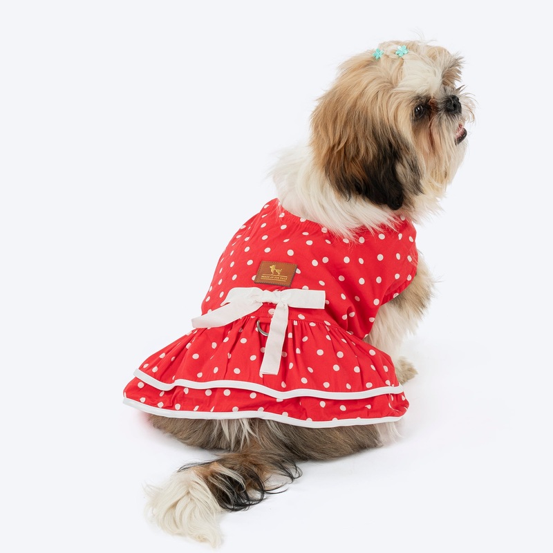 HUFT Polka Pawfection Dress For Dogs – Red