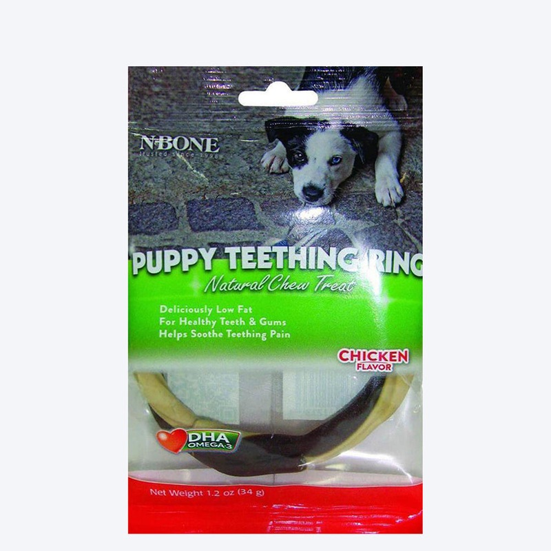 NPIC N-Bone Puppy Teething Ring Treat – Chicken Flavour – 34 g