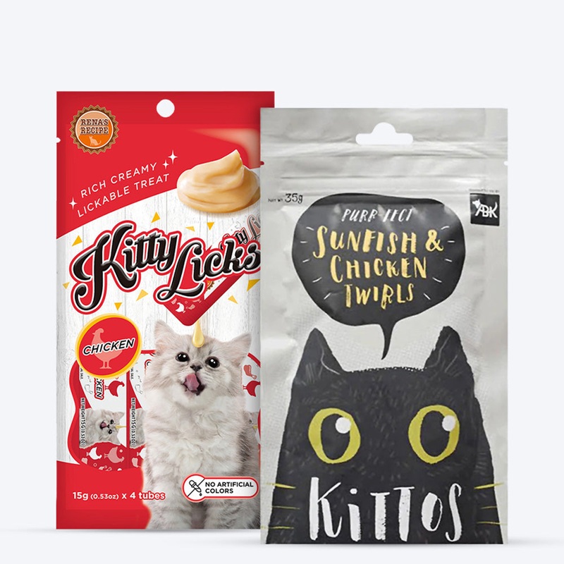 Rena’s Recipe & Kittos Chicken Peckin Treat Combo For Cat