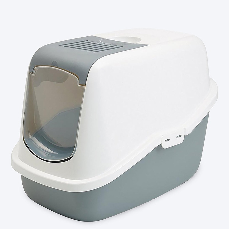 Savic Nestor Cat Toilet – Cold Grey – 22 x 15 x 15 inch