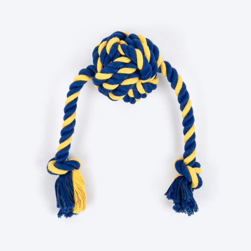 TLC Knot Ruff Rope Toy For Puppies & Small Dog – Yellow & Blue