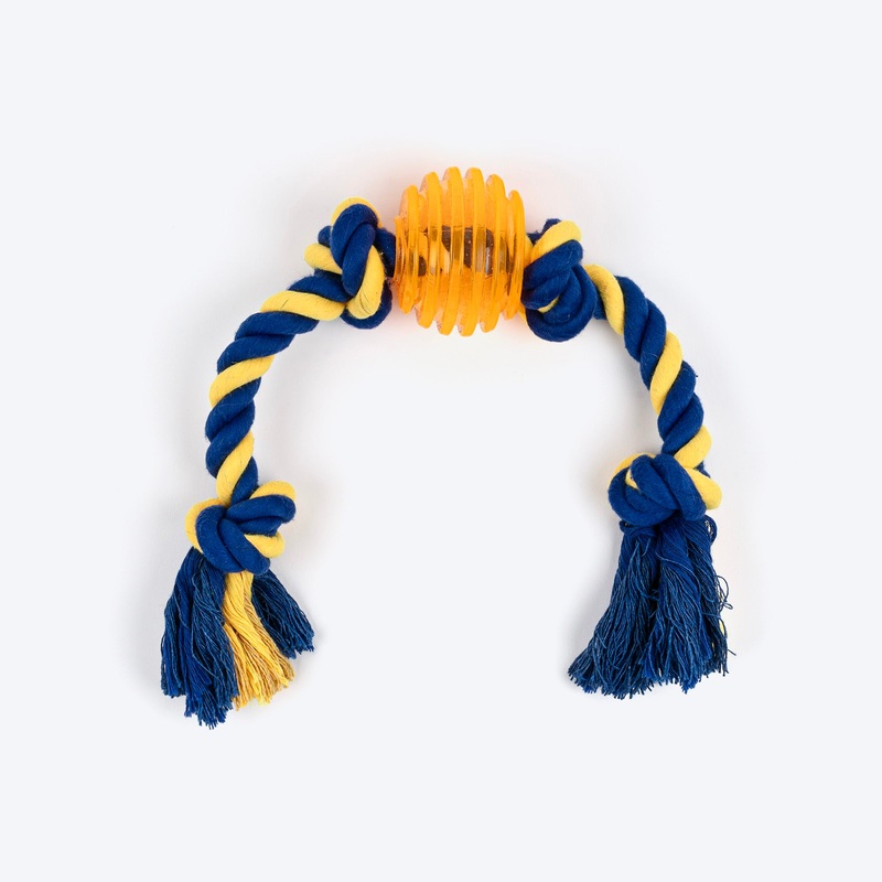 TLC Rope Chewer Rope Toy For Dog – Yellow & Blue