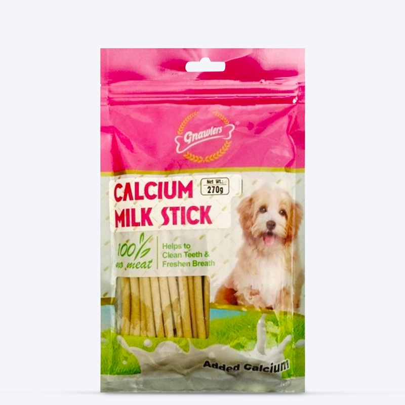 Gnawlers Calcium Milk Stick Dog Treat – 270 g