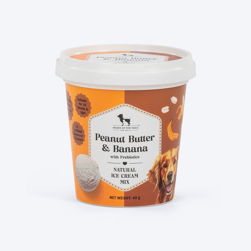 HUFT Ice Cream Peanut Butter & Banana With Prebiotics Mix Treat For Dog – 40 gm