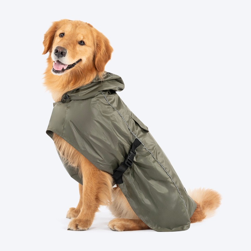 HUFT RainTail Wrap Raincoat For Dog – Olive