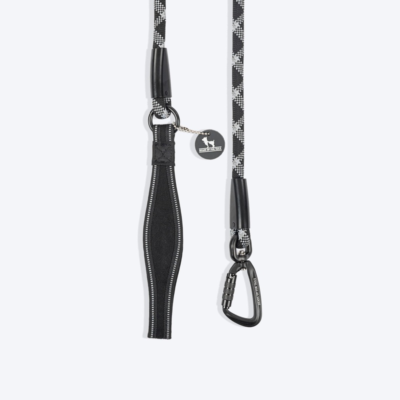 HUFT Xplorers Rope Leash With Carabiner For Dog – Black – 5 ft