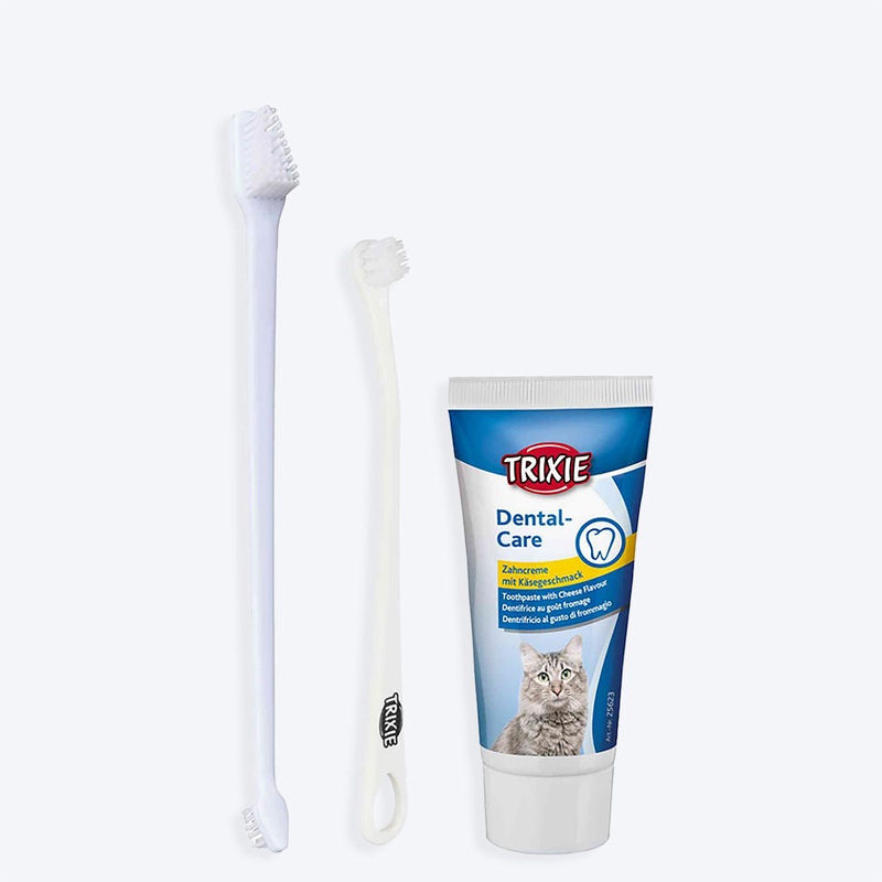Trixie Cat Dental Hygiene Set with Toothpaste and Brush – 50 g