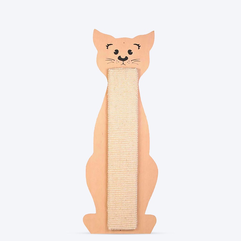 Trixie Cat Shaped Cat Scratching Board – Beige – 2 Feet