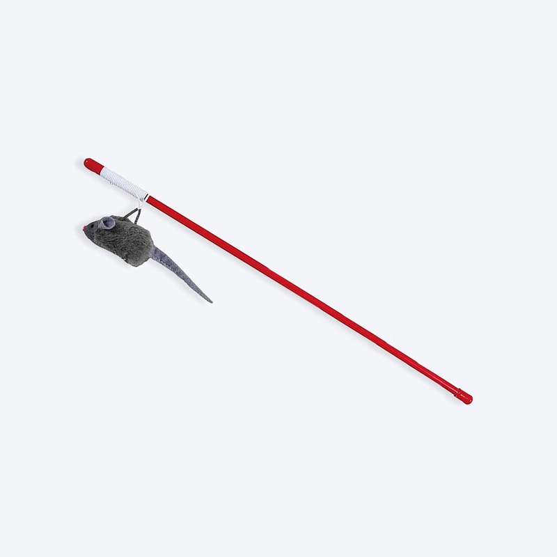 Trixie Playing Rod with Squeaky Mouse Cat Toy – 47 cm