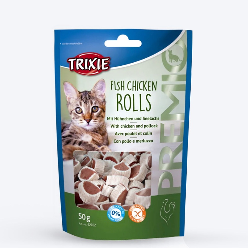 Trixie Premio Fish, Chicken Rolls Treat For Cat – 50 g