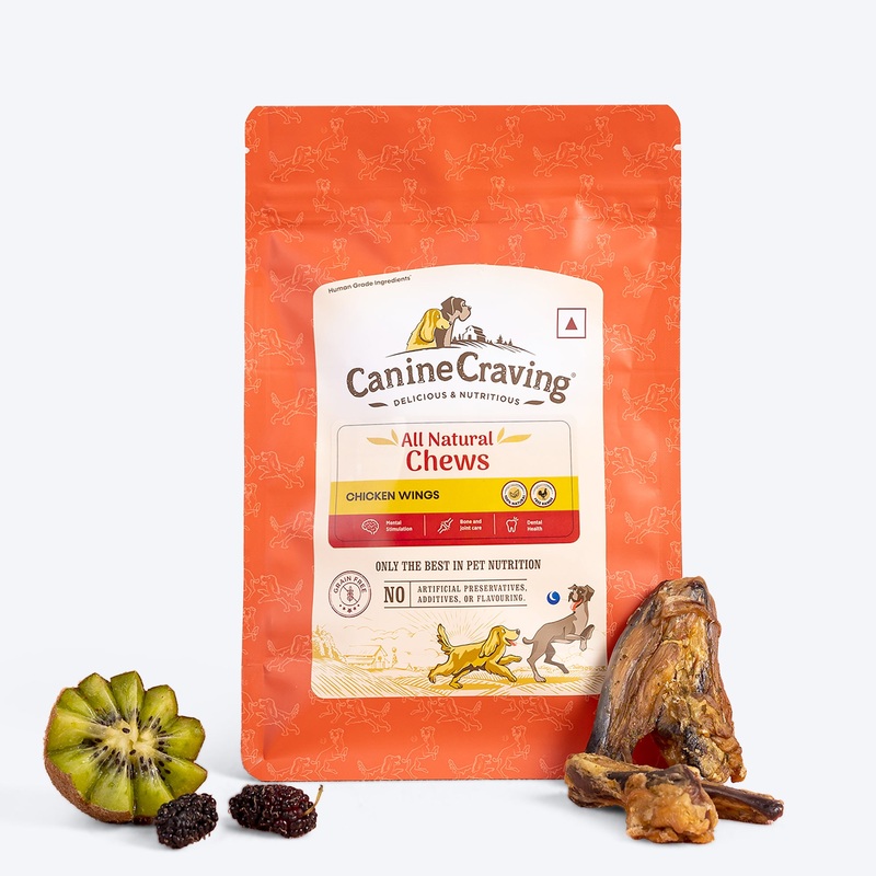 Canine Craving Dehydrated Chicken Wings Dog Treat – 70 gm