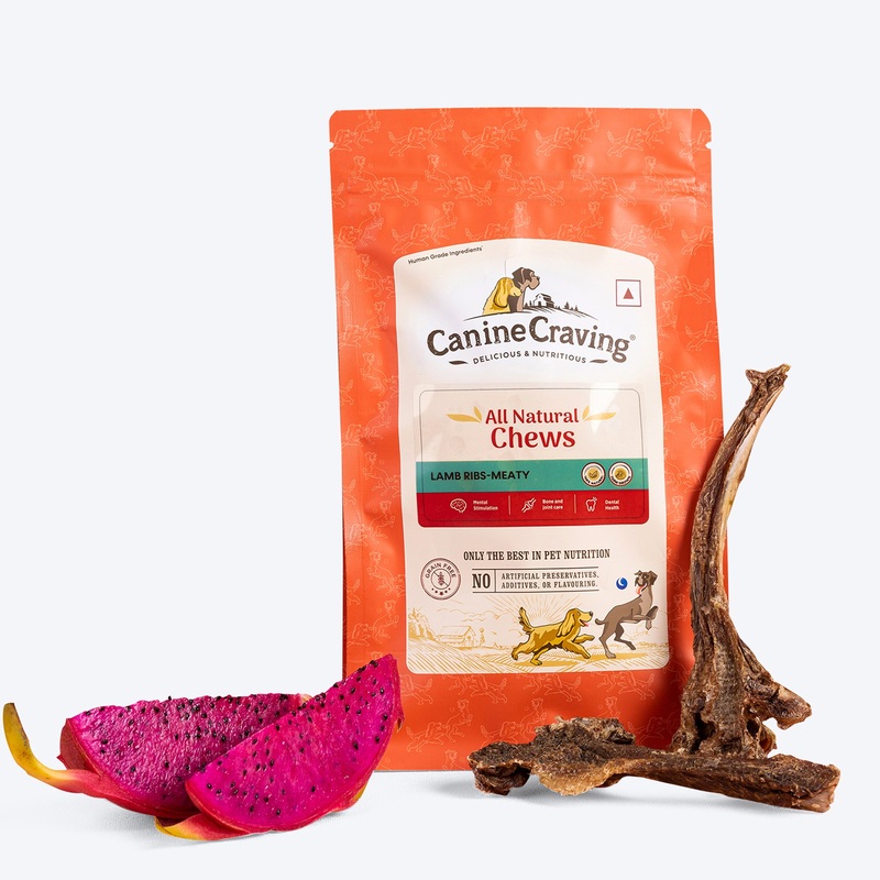 Canine Craving Meaty Lamb Rib Chew Dog Treat – 60g