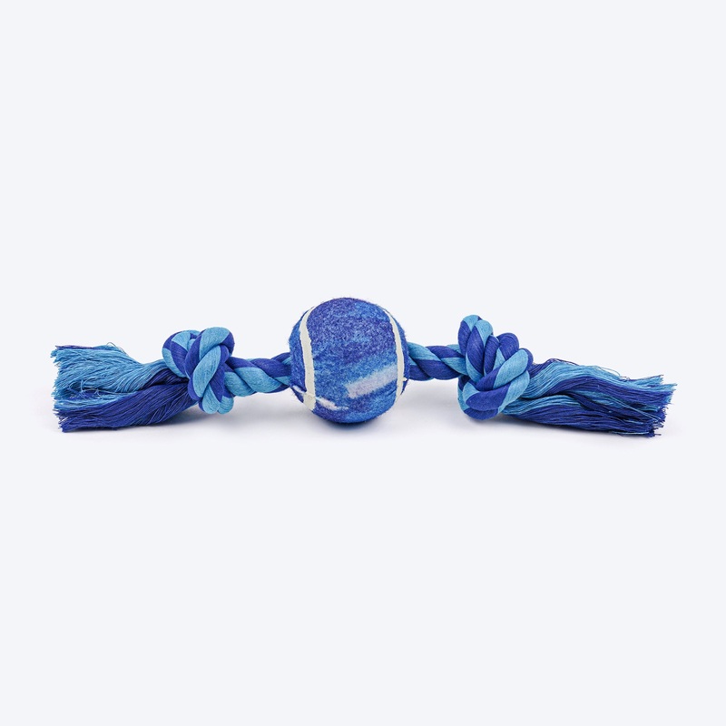 Dash Dog Toss & Tug Rope Toy For Dog – Navy Blue & Turquoise