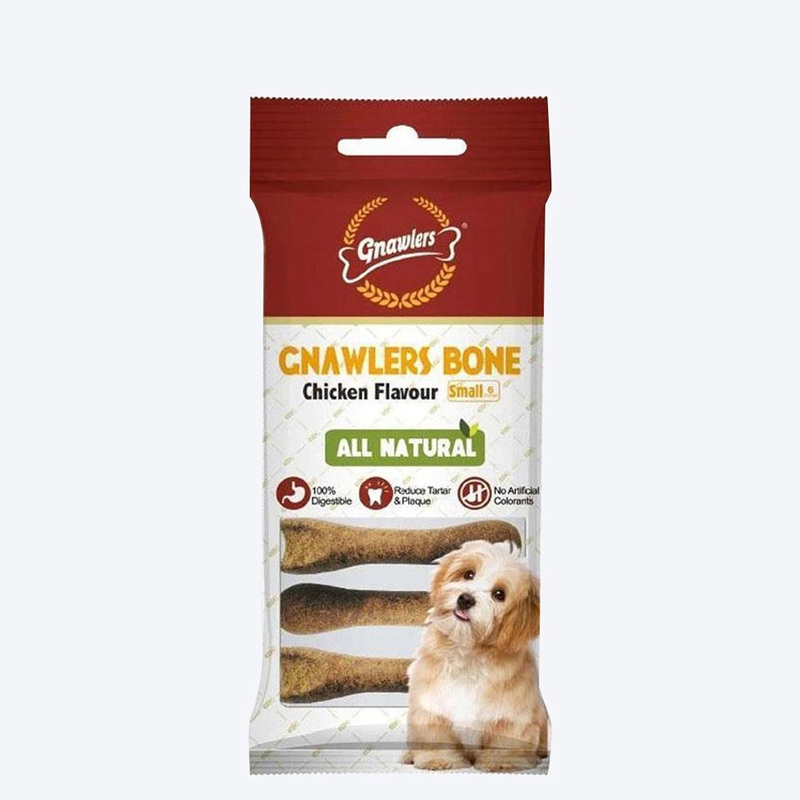 Gnawlers Bone Dog Treat – Chicken Flavour – Small – 108 g