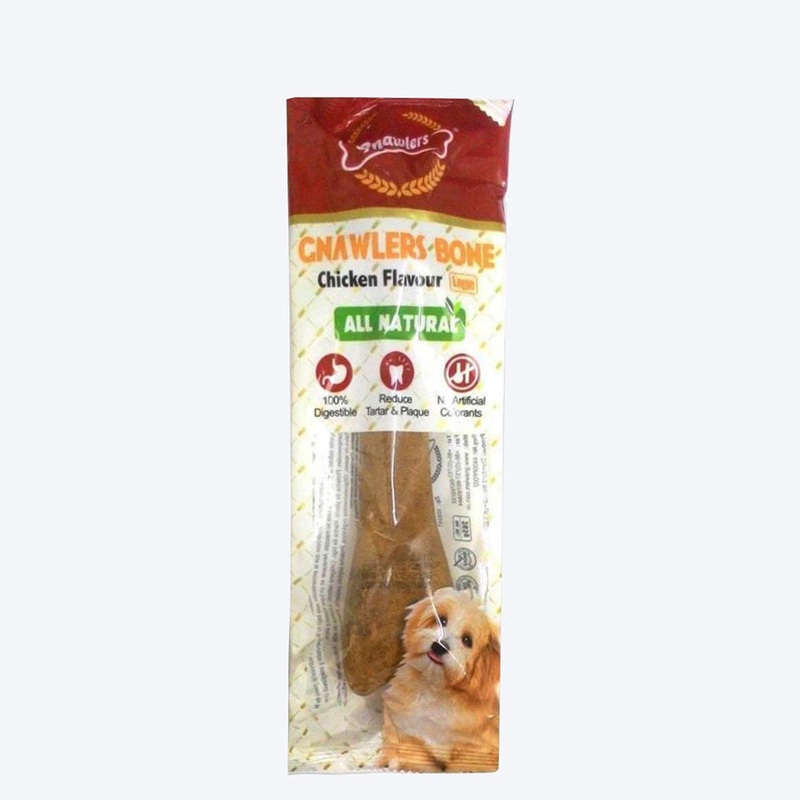 Gnawlers Bone Dog Treats – Chicken Flavour – Large – 220 g