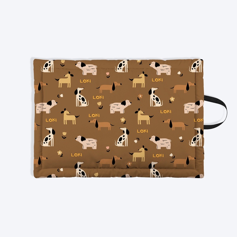 HUFT Personalised Bark & Bloom Mat For Dog & Cat – Brown