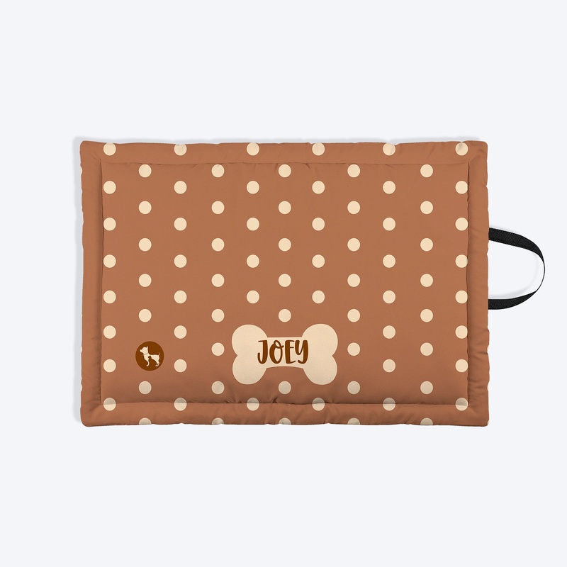 HUFT Personalised Cookie Dots Mat For Dog & Cat – Brown